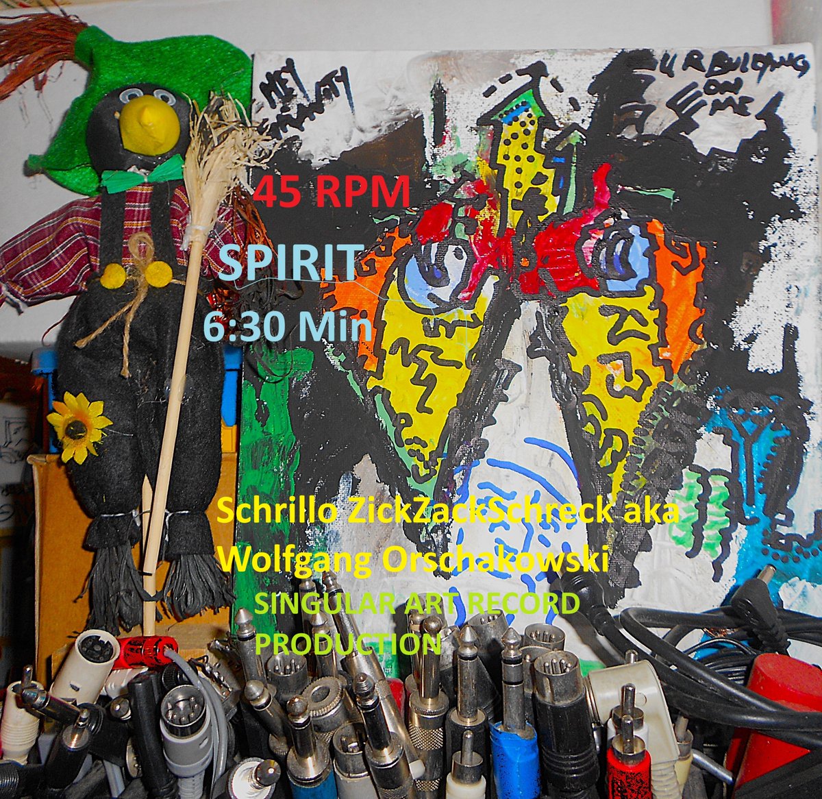 12" #vinyl, black – 45 RPM – No #streaming, no #download, no backup #SPIRIT occurs. A solo that makes no #apologies. Subscription: €500. Unlike #crowdfunding, there's no need to reach a set amount first. You'll also receive Track A, because this vinyl record has a front cover.