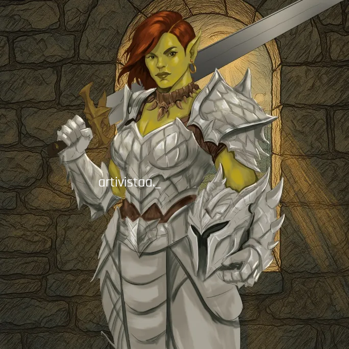 Artivistaa's tweet photo. Strength forged in steel, honor carried in every strike. ⚔️✨

#DNDArt #FantasyWarrior #OrcPaladin #EpicArtwork #DnDCharacter #ArmorDesign #FantasyIllustration #OrcArt #HeroicFantasy #DungeonsAndDragons #ArtOfLegends #FantasyWorld #DnDCommunity https://t.co/zr9xz7DFD0
