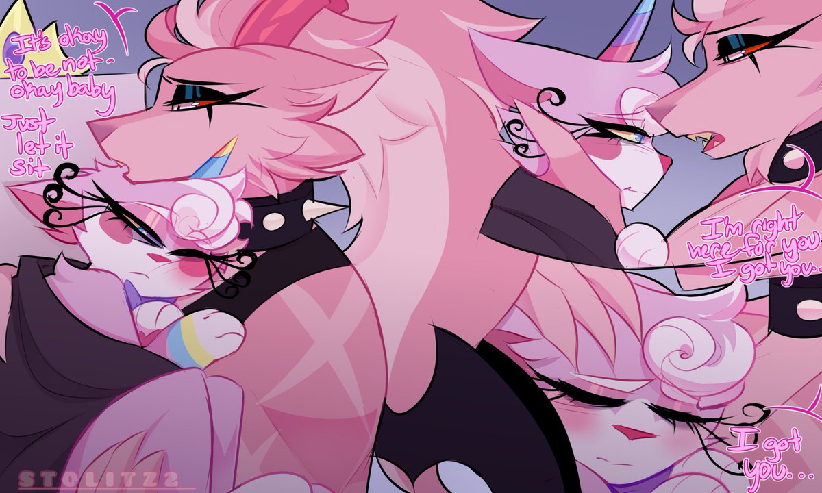 🦴🩷Sugarbones🩷🦴
@unicat_max
Ngl I love Max a lot and I already love them together so yeah 😭😭))
Adopted from <a href="/georgie_tenten/">George ✨</a>
 #hazbinhotel  #helluvaboss #hazbin #hazbinhotel #helluvaboss #hellhound #furry #furryoc #furryart ##charliemorningstar