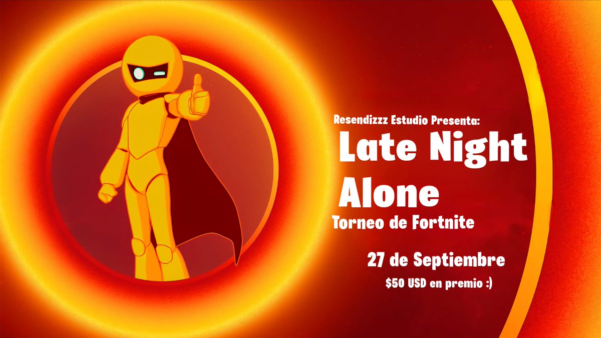 ¡Late Night Alone!

Un torneo de 80 creadores de contenido en el modo limitado de Fortnite Delulu con 50 dolares en premios, el proximo sabado 27 de septiembre. 

¿Quieres Participar? ¡Mandanos Mensaje!