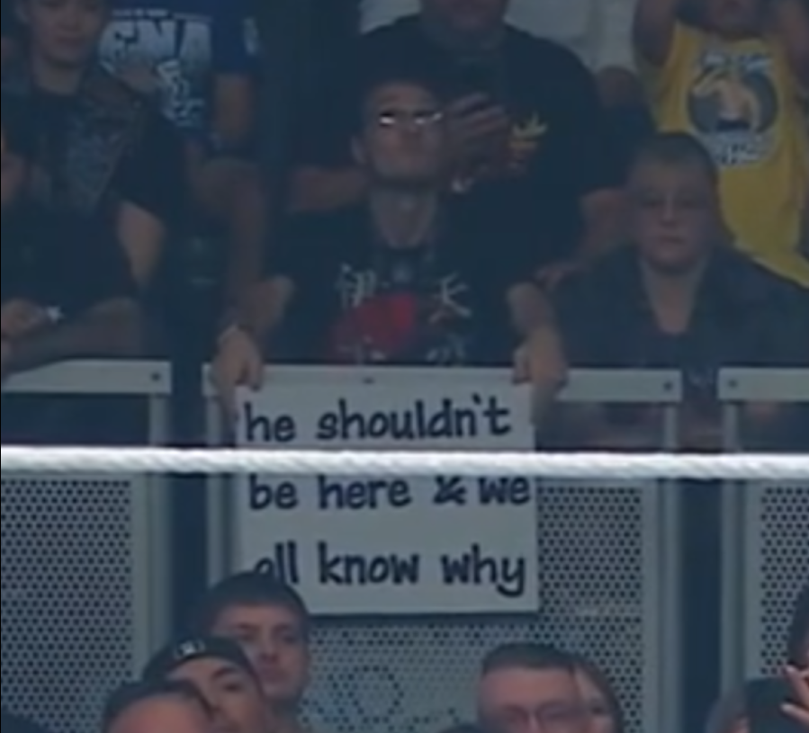 "Él no debería de estar aquí y todos sabemos por qué"

Contundente. #WrestlePalooza