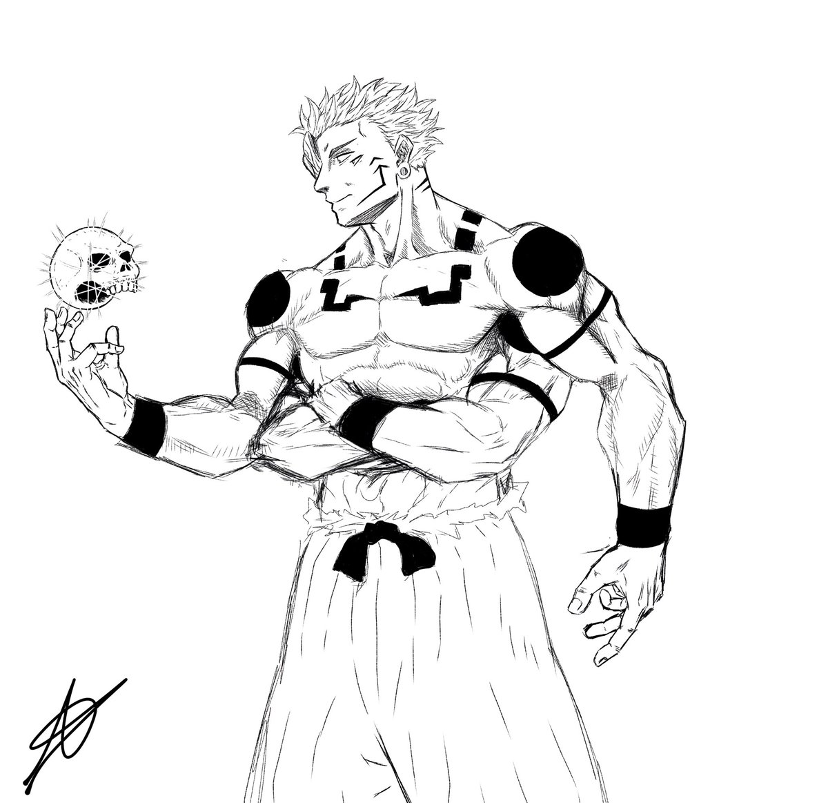 edaaronT's tweet photo. RYOMEN SUKUNA

#JujutsuKaisen #sukuna #jjk #dibujo #art https://t.co/7zQ1vMUdYz