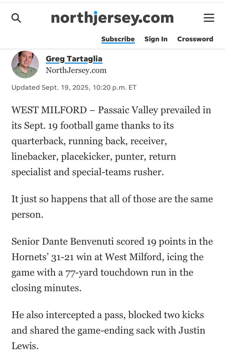 Dante Benvenuti 2026 ATH tweet media