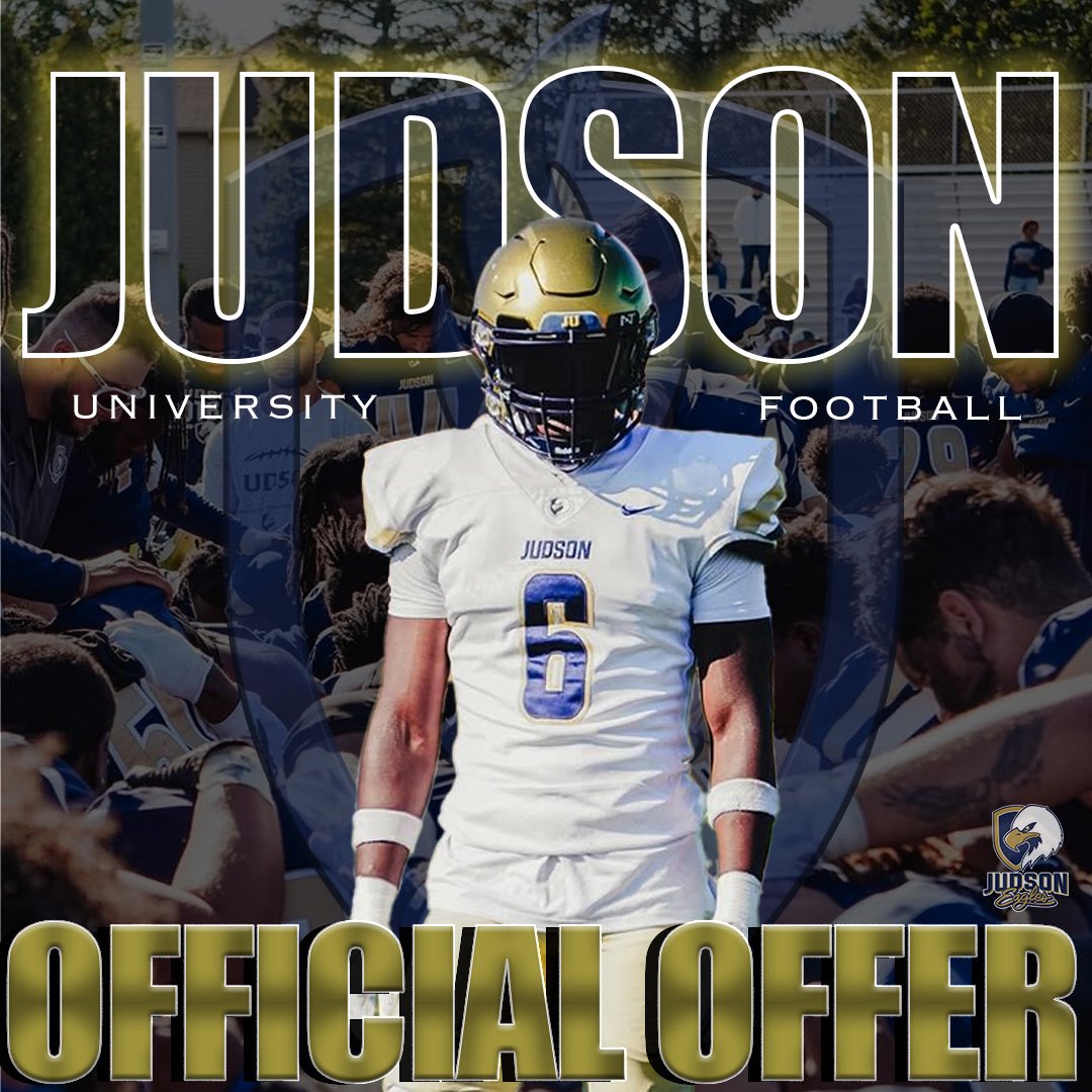After a great conversation with coach <a href="/KingJustinian23/">Justin Funchess</a>  I am thankful and blessed to receive an offer from <a href="/JudsonUfootball/">Judson Football</a> !

<a href="/GlenbardSouthFB/">GBS Raiders Football</a> <a href="/PrepRedzoneIL/">Prep Redzone Illinois</a> <a href="/CoachChris_Roll/">Coach Chris Roll</a> <a href="/Bryan_Ault/">Bryan Ault - Midwest Scout</a> <a href="/247recruiting/">247Sports Recruiting</a>