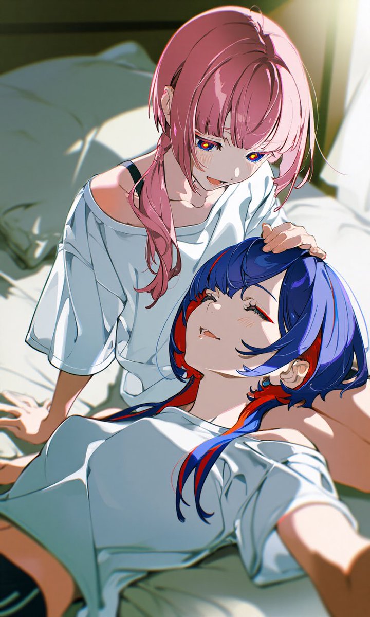 shironecoAI's tweet photo. 花譜&amp;理芽
おはよう☀ https://t.co/sS64ggrirD