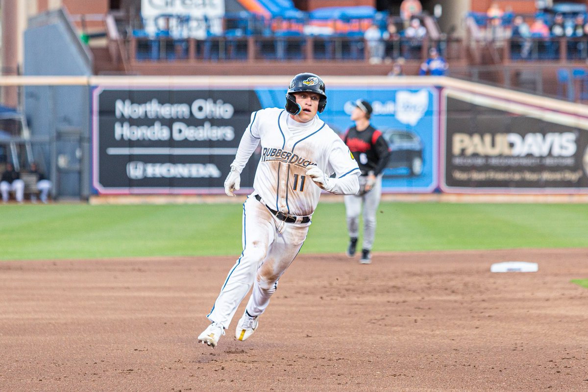 Congratulations to 2023 and 2024 RubberDucks outfielder Petey Halpin on making his MLB debut tonight for the Guardians!
