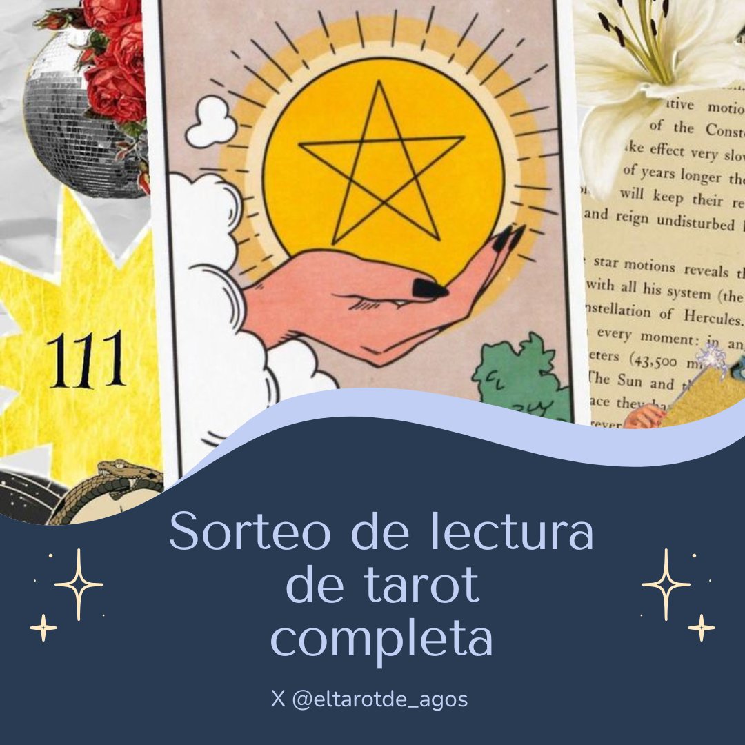 Sorteo una lectura de tarot completa para que la uses cuando quieras
Fecha del sorteo 04/10/2025
Pasos para participar:
Seguirme en X como <a href="/eltarotde_agos/">🎀Agos🎀</a> ❤️‍🔥✅
RT este tweet 🔃

Éxitos a todos ♥