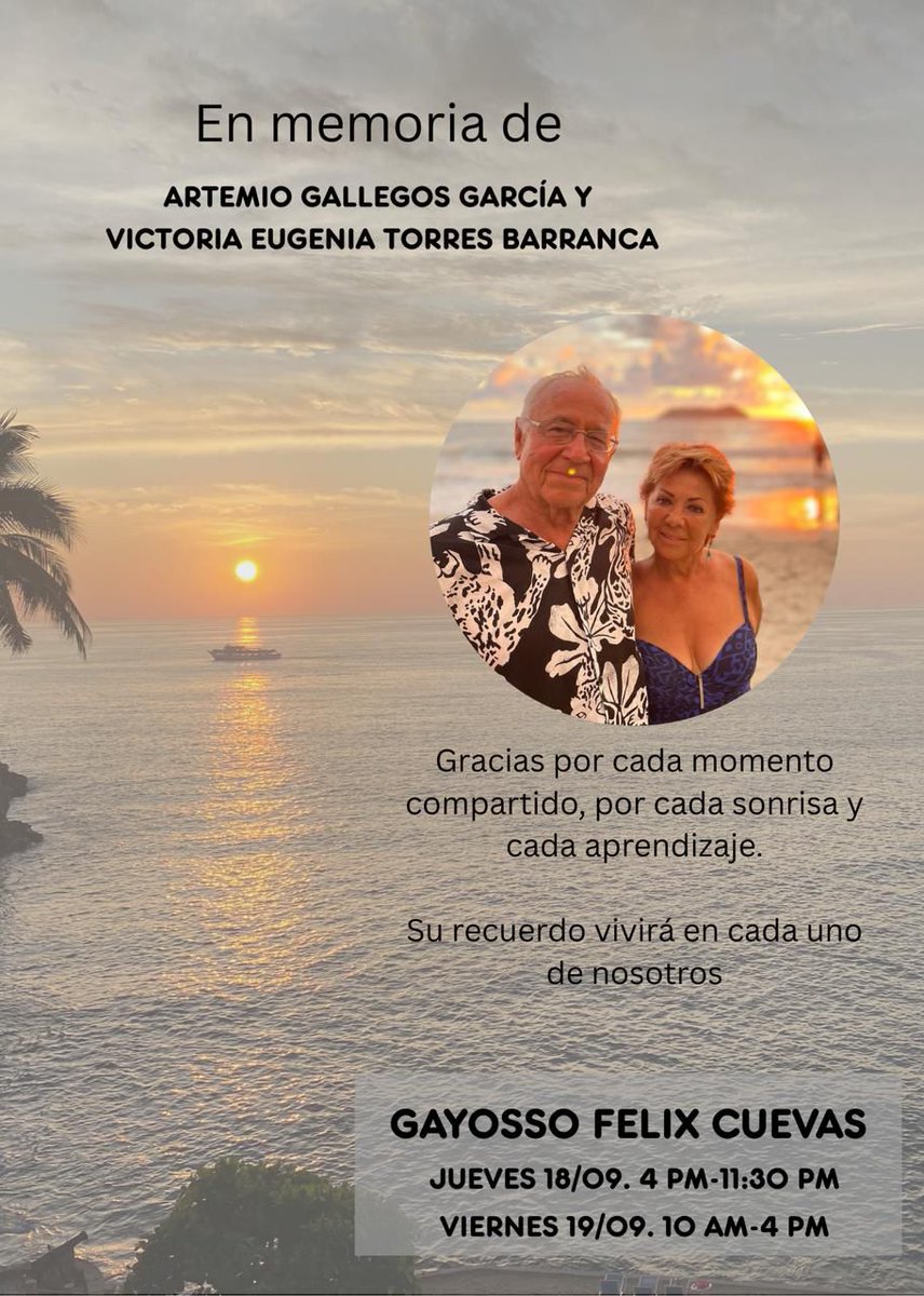 Con tu amado Artemio, ya son polvo de estrellas. Buen camino, amiga querida