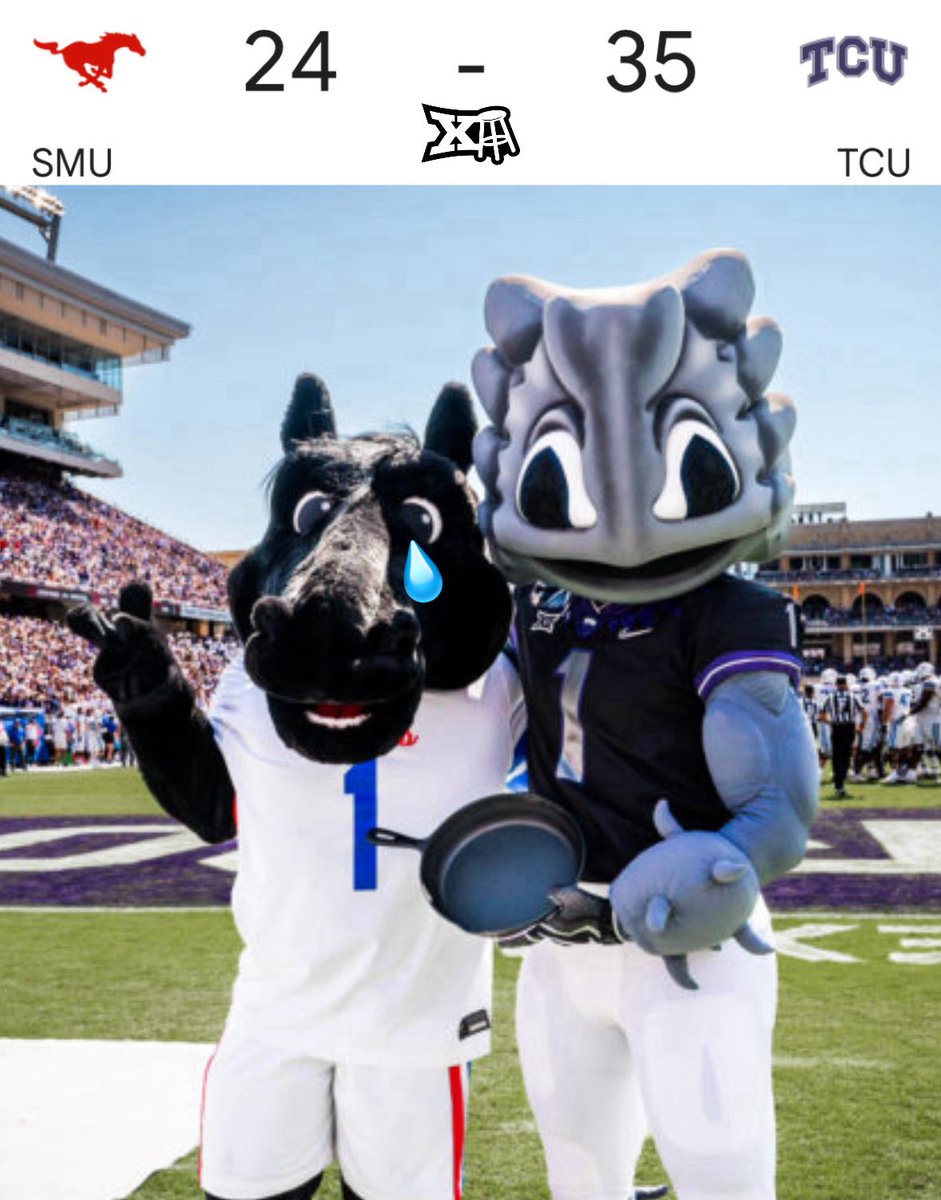 BarstoolBig12's tweet image. TCU WINS THE IRON SKILLET 🐸🐸🐸