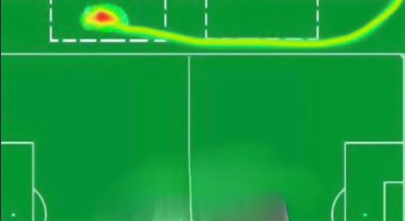 Garnacho's heatmap on his return to Old Trafford...😭😭