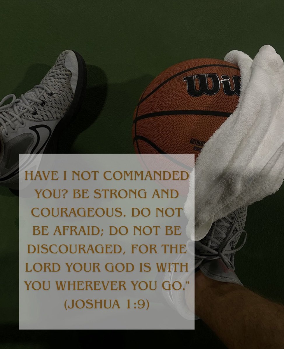 RunAfterHim's tweet photo. "Have I not commanded you? Be strong and courageous. Do not be afraid; do not be discouraged, for the Lord your God is with you wherever you go." (Joshua 1:9)

#SMTInnovatorsF25 #ChristianAthletes https://t.co/QzppE9nXHu