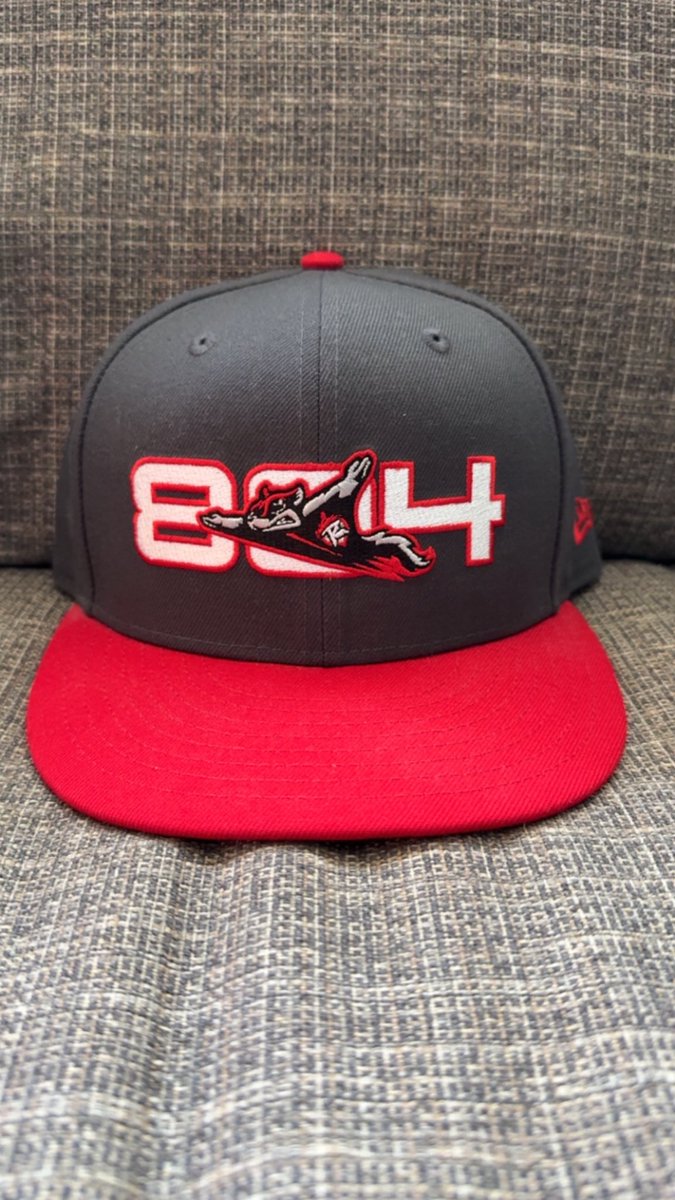 The hats we wore during our recording with Richard Chalmers, owner of the <a href="/CaneCuttersBB/">Acadiana Cane Cutters Baseball</a>. Richard had an <a href="/AggieBaseball/">Texas A&M Baseball</a> hat. Johnny wore the Cane Cutters on-field hat. Eric wore an 804 <a href="/GoSquirrels/">Richmond Flying Squirrels</a> hat.