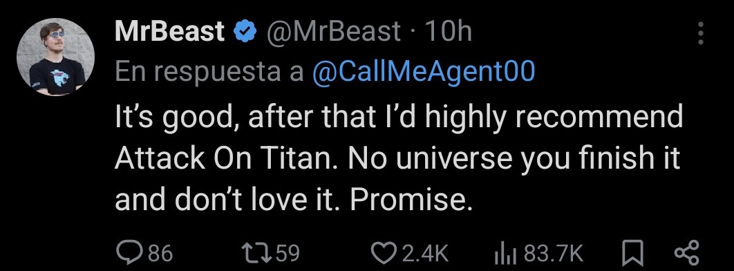 mitsukanehive's tweet image. Aot having the MrBeast #cosign might be worse than everything in chapter 139