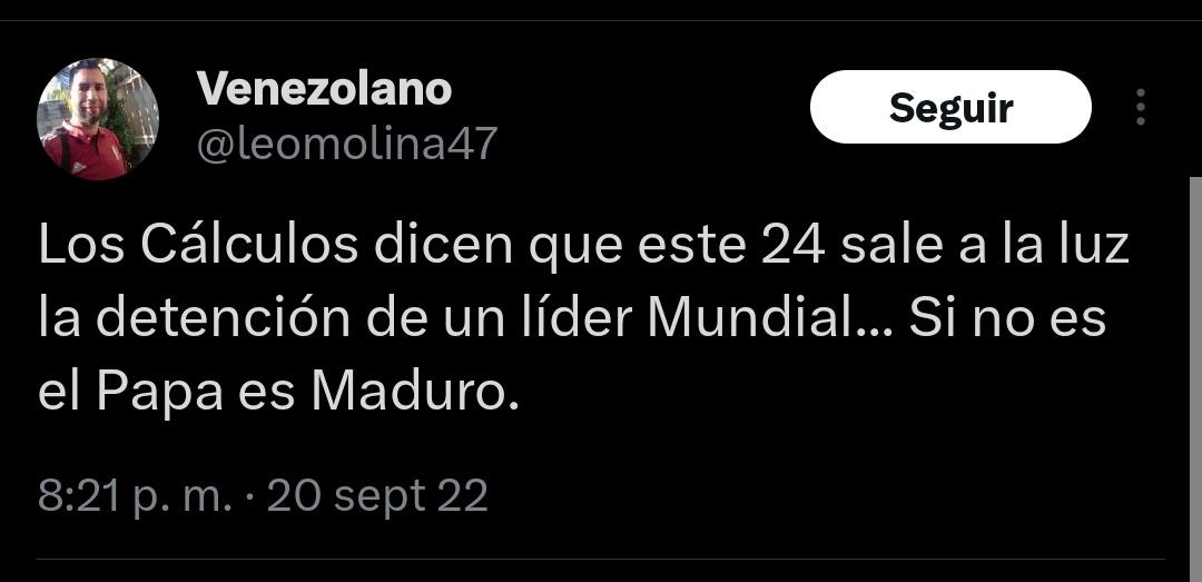 .             🚫 PROHIBIDO OLVIDAR 🚫

Hoy #20Sep se cumplen 3 AÑOS de este cálculo que calculó el cálculologo :
                     🤡 <a href="/leomolina47/">Venezolano</a> 🤡

#NoSeRian 🤣😂