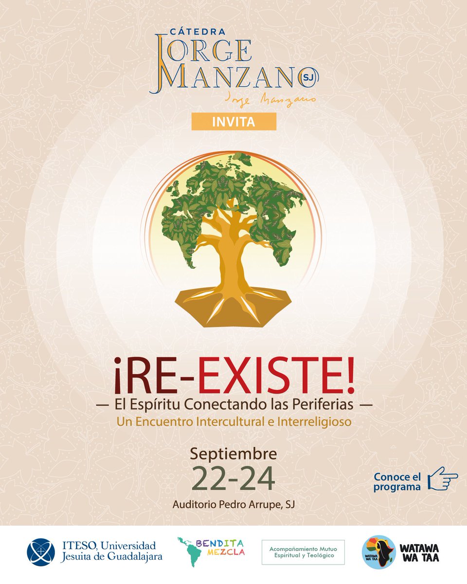 cui_iteso's tweet photo. 🌍✨ ¡Re-Existe 2025!
Un encuentro con personas de todo el mundo, desde el arte, la espiritualidad y las luchas sociales, para tejer redes de solidaridad y esperanza.

🗓️ Del 22 al 24 de septiembre 
📍 Auditorio Pedro Arrupe, SJ @ITESO 
👉 Conoce más en https://t.co/oYdxnZqGUu https://t.co/nMTiVO0Meo