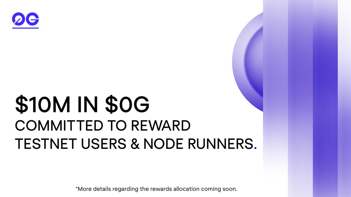 OG is filtering testnet data to reward only real contributors 🚀
Rewards drop after mainnet launch ⚡️
Allocation checker &amp; full details coming soon 🔜

#OGFoundation #Mainnet #Crypto #Rewards
