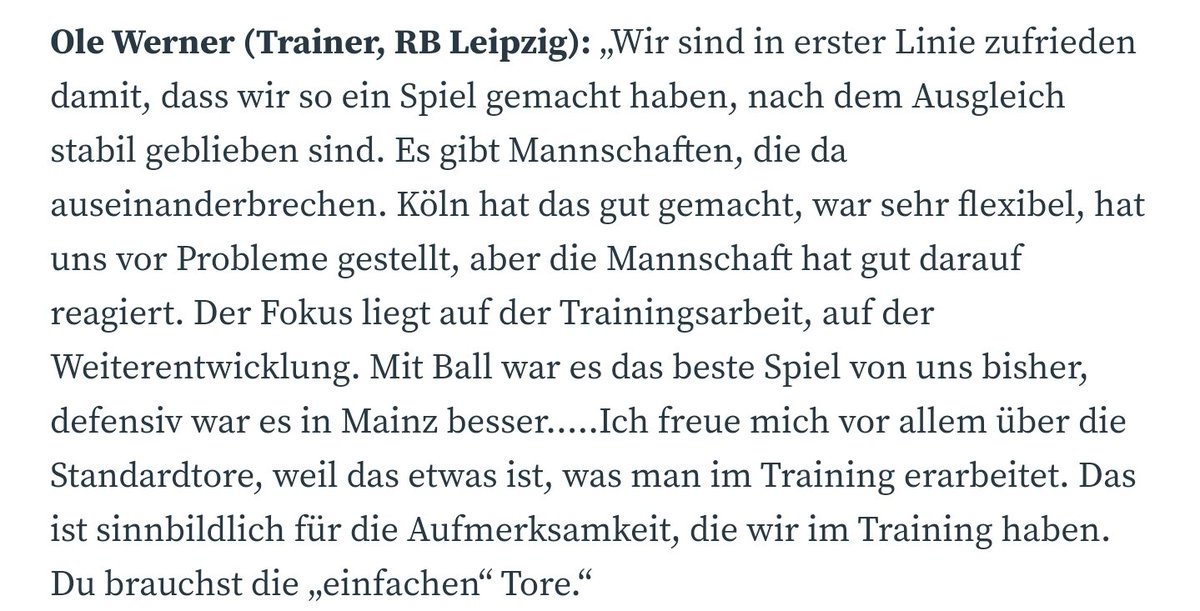 Ole Werner (via LVZ) #RBLKOE
