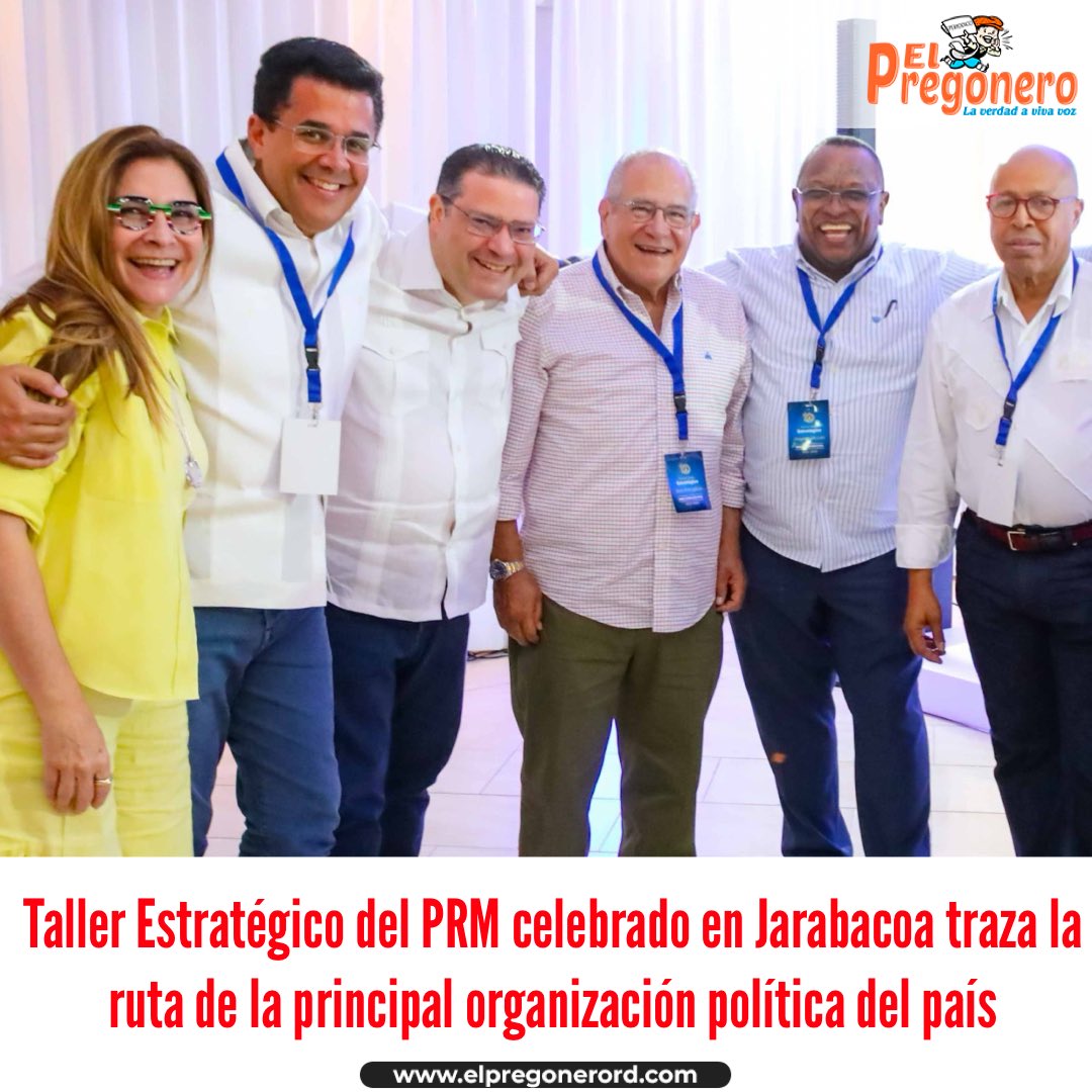 Taller Estratégico del PRM celebrado en Jarabacoa traza la ruta de la principal organización política del país 

elpregonerord.com/taller-estrate… #ElPregoneroRD