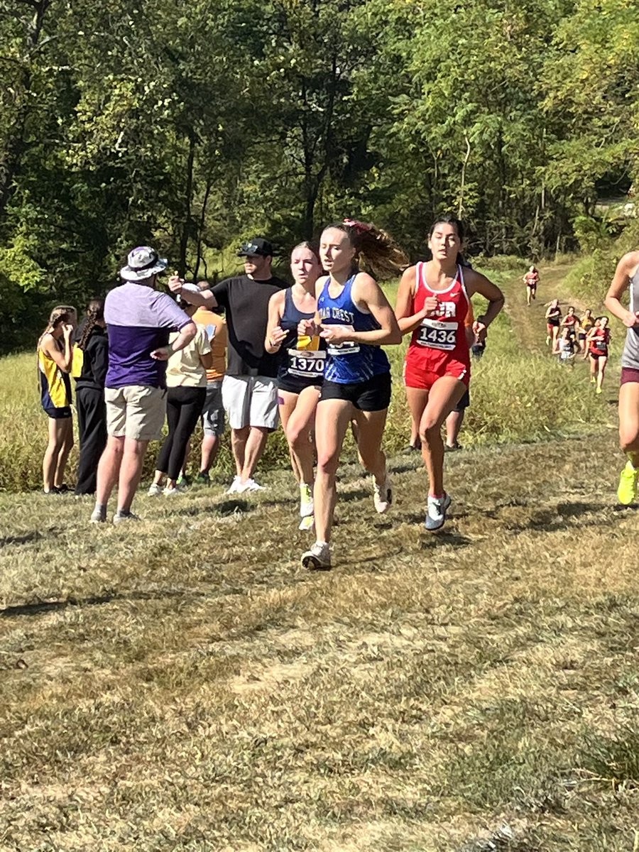 CCHS XC runners Travis Furmanski (4th - 16:17) &amp; Ellie Schneider (12th - 19:56) both medal at the prestigious Foundation XC meet in Hershey today! #WinTheBattle