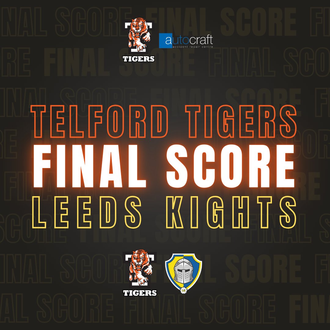Tigersresults's tweet image. Final score @Leedsknights 4 @Telford_Tigers 7