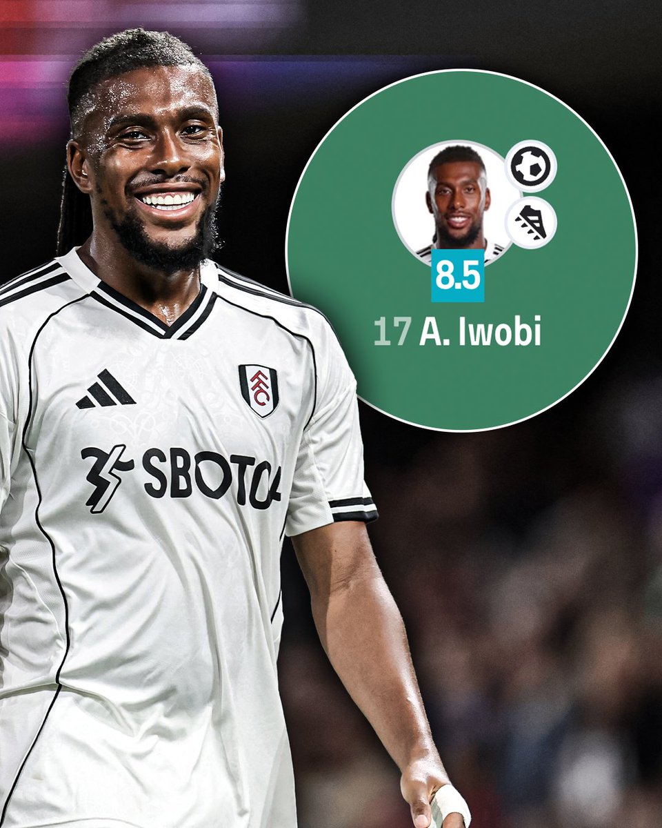 ▪️A goal and assist 

Alex Iwobi’s first half performance against Brentford ✨