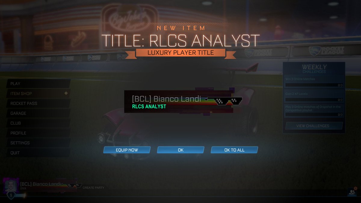 ACONTECEU MESMO! 😱

Depois de anos de espera, conseguimos a nossa tão desejada Tagzinha de analista 😍

Muito obrigado <a href="/EpicGamesBR/">Epic Games Brasil</a> e <a href="/PsyonixStudios/">Psyonix</a> !