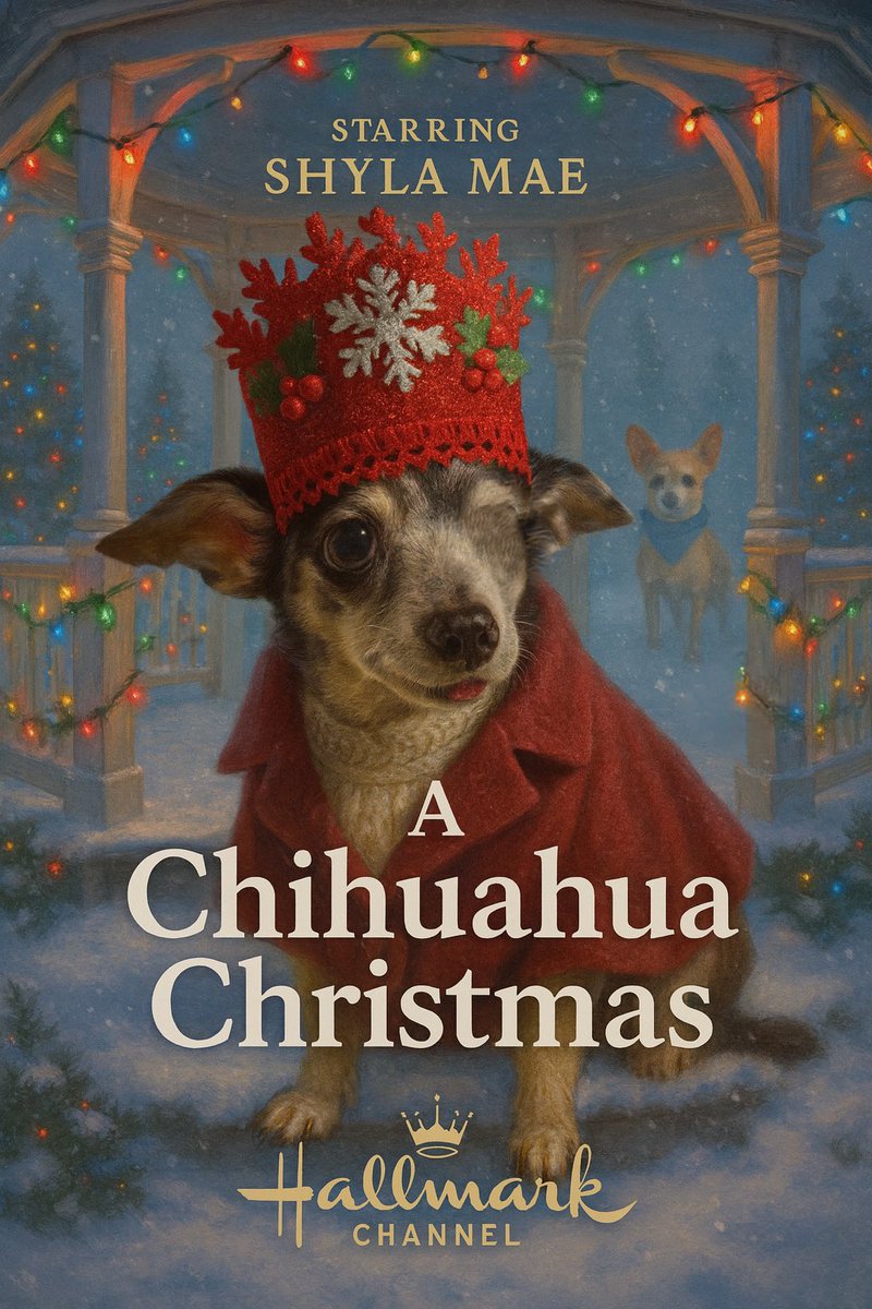 If the hooligans each starred in a movie, this would be Shyla Mae’s #movieposter. Shyla Mae would play a grumpy no nonsense business executive who returns to her charming small town birth place at Christmas to save the local Waffle Factory from a greedy capitalist billionaire.
🎄