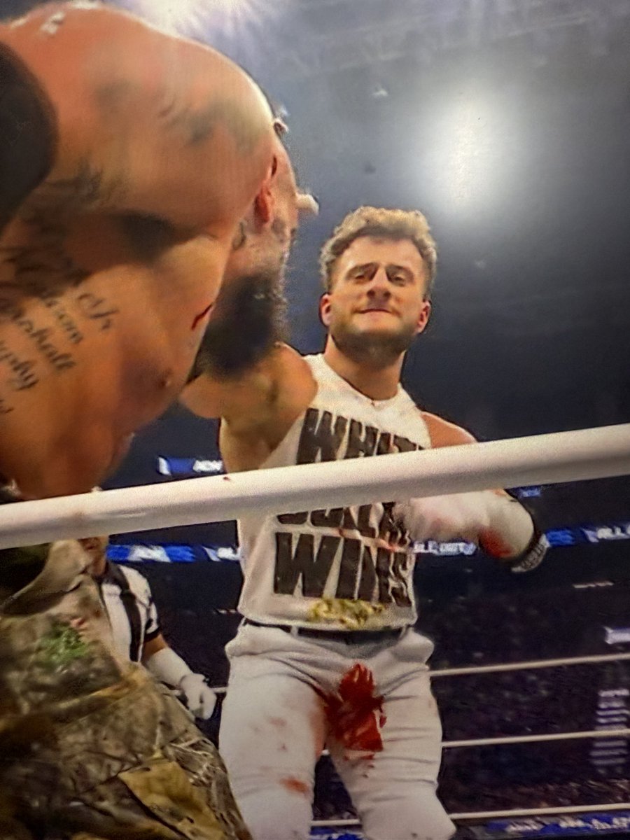 Looks like <a href="/The_MJF/">Maxwell Jacob Friedman™️</a> is having his monthly visitor... #AEWAllOut