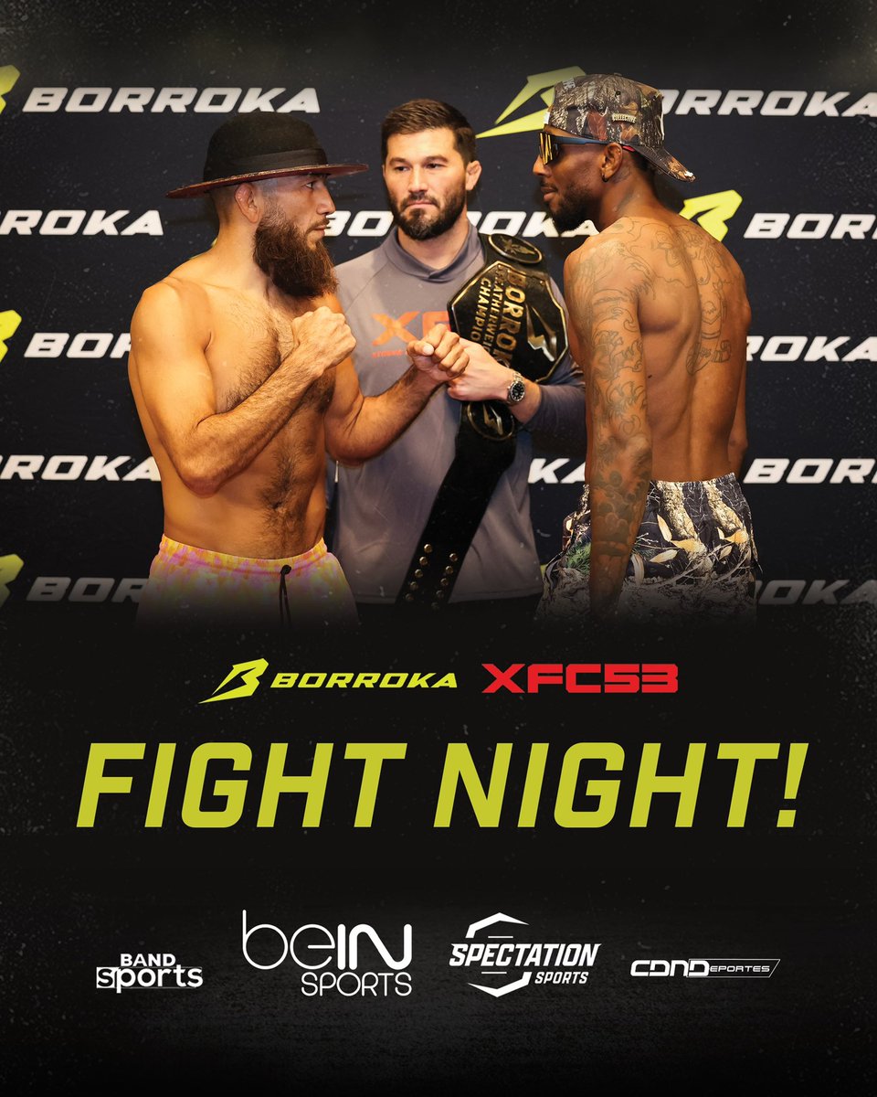 TONIGHT'S THE NIGHT!

<a href="/BorrokaMMA/">Borroka MMA</a> presents #XFC53 brings a Championship Headliner to the Fight Capital of the World! 🏆

TONIGHT!
@VHLVTheater
#LasVegas, #Nevada

🎫: bit.ly/BorrokaXFC53_T…

#MMA
<a href="/XFCFight/">XFCFight</a>
<a href="/beINSPORTSUSA/">beIN SPORTS USA</a>