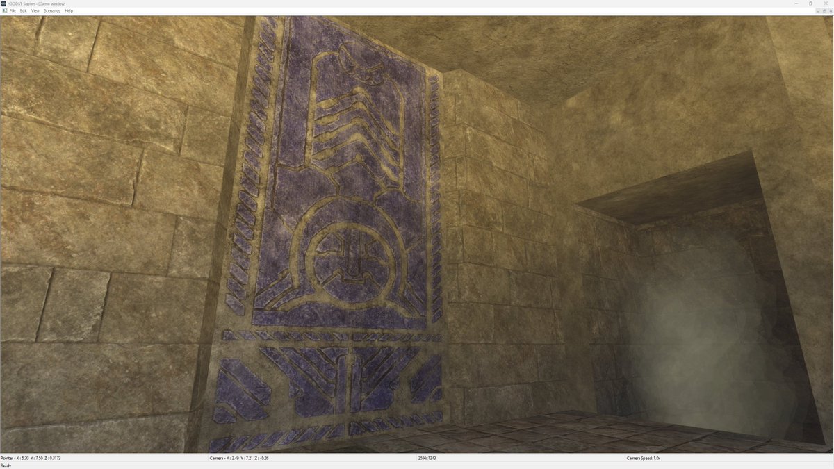 The_Grim_Dealer's tweet photo. I've been working hard on creating a texture pack that recreates many of the Delta Halo textures from Halo 2 for use in the H3+ mod tools. Most of the stone materials are done, just have to make a few more, and fine-tune them all.

Screenshots are from my WIP ODST Firefight map. https://t.co/4Ub1cD0jc5