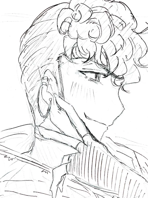 ロベリアのラフをモニョモニョ……✏️
横顔むずいっす…… 