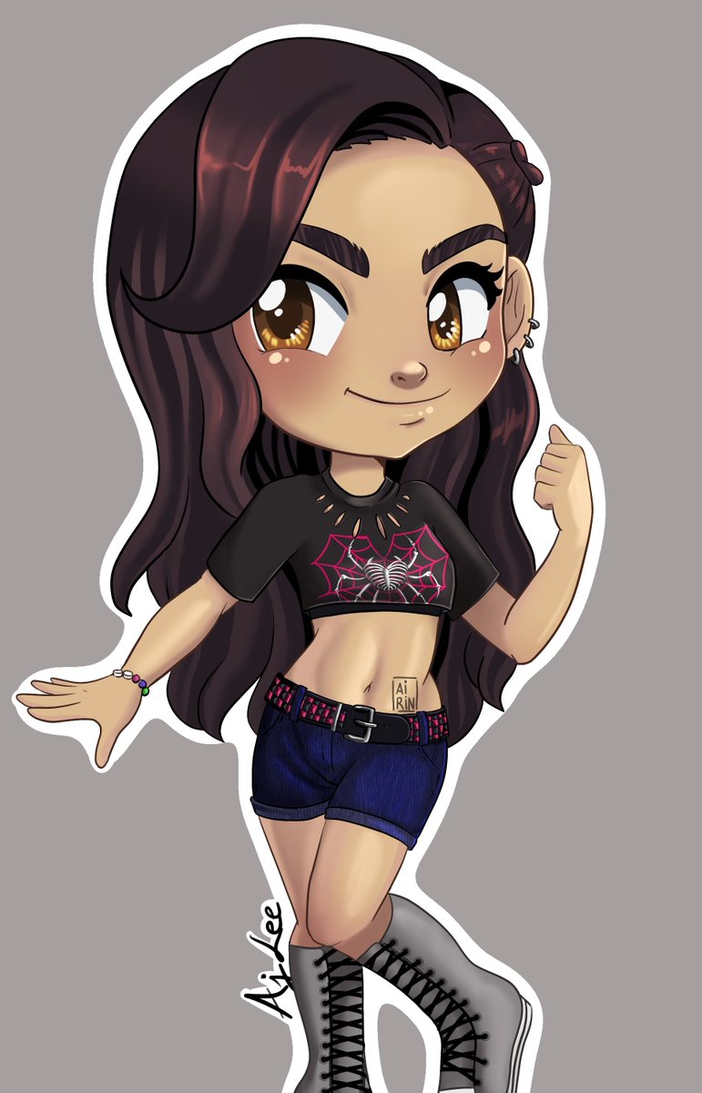 Airin_reika's tweet photo. Crazy is her superpower! @TheAJMendez 
#WWENXT #WWERAW #Wrestlepalooza #ajlee #chibiart #digitalart #noai #wwesmackdown #wrestlingfan https://t.co/7yg2q5Fv74