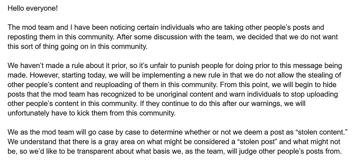 johnurii's tweet photo. temporary pin 📌

we have made new rules regarding stolen posts within this community. please read the whole thread! (there are 3 parts) https://t.co/T7xsMGkali