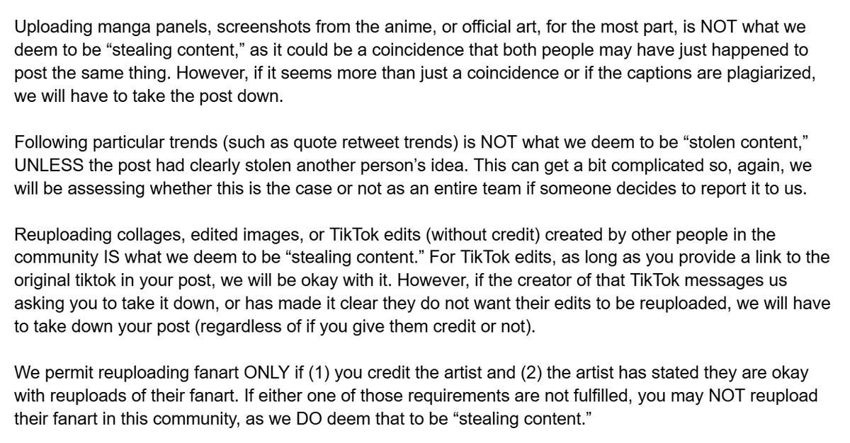 johnurii's tweet photo. the general guidelines regarding what is and isn't stolen content https://t.co/kvLiK1y59p
