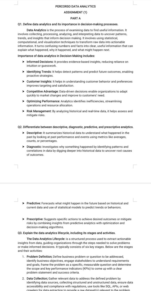 AliyuDawa's tweet image. #DataAnalytics Is getting more interesting with the help of @PamellaIshiwu &amp;amp; our #PercorsoTech founder @ProsperoApril.
Last lecture was very educational &amp;amp; straightforward and as part of proper teaching, assignments make one more engaging. Here is the little research I did on DA.