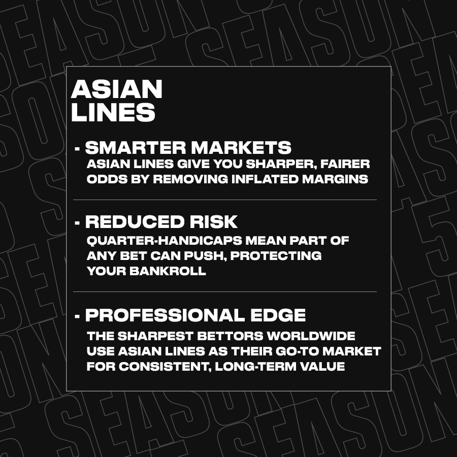 SystSports's tweet photo. Why do the pros swear by Asian lines⚡
Sharper odds. Reduced risk. Long-term value.

Join the waiting list now -> https://t.co/0rpPKgiI1b https://t.co/5oLGKzAEBJ