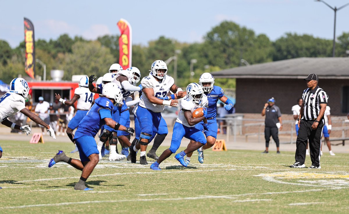 FSUBroncos's tweet image. Final: Broncos defeat ECSU 51-8 for the Down East Classic!!🐴💙🤍🏈
