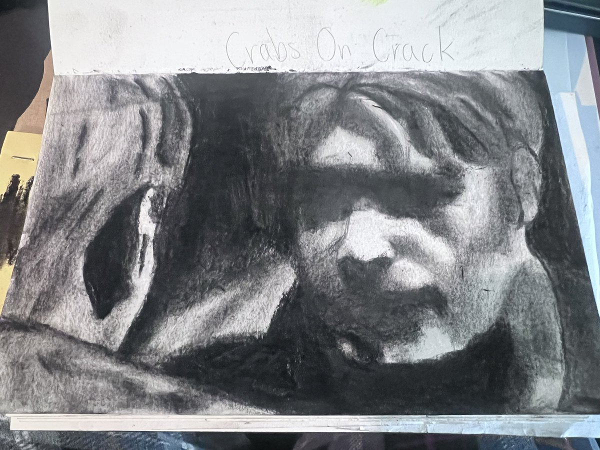 CrabsOnCrack's tweet photo. yeah first thing to do was finally able to make the dark darker, i don't even know how to use charcoal properly 😭 https://t.co/gu1aq777AS