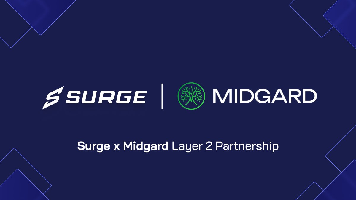 SurgeCardano's tweet image. We&apos;re excited to announce our partnership with Midgard, Cardano&apos;s premier optimistic rollup layer 2 🔥

We&apos;re working with their team to deploy Surge on Midgard&apos;s launch.

Surge will run arbitrage, drive activity, and power an explosive launch of Midgard from day 1.