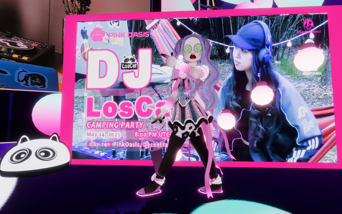 🎪 LosCat's Peach Blossom Camping Party at Pink Oasis 🌸

📍66,-140 <a href="/Pink_Oasiss/">Pink Oasis</a> 
🎶<a href="/LosCat__/">LosCat</a>

#DCLfam #Metaverse #Web3 #Decentraland