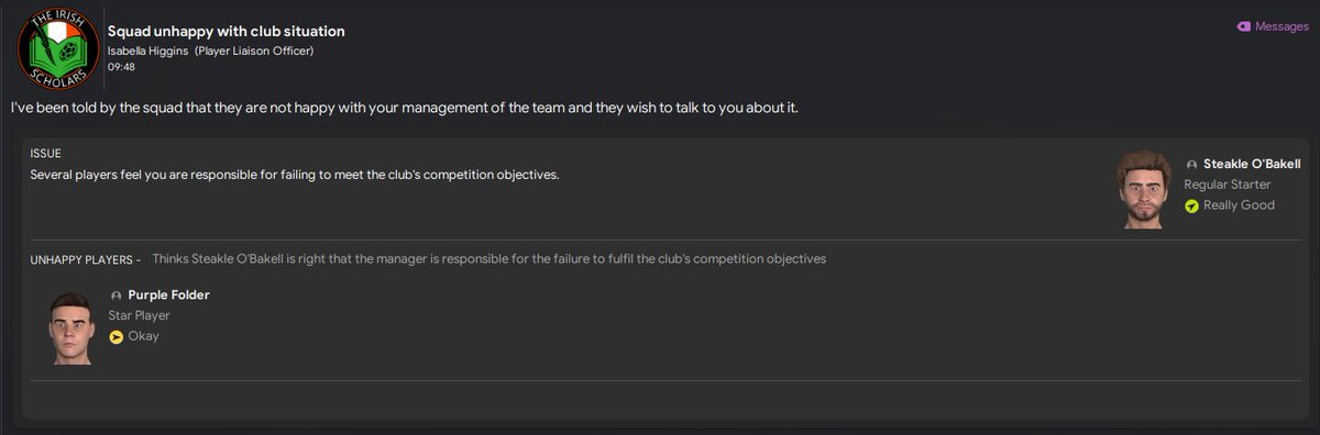 🔴Live Now🔴

Its great getting back in to streaming on twitch with "The Irish Scholars" save. It is just a shame that <a href="/TheSteakBake/">James / TheSteakBake</a> is trying to get me sacked from my job in <a href="/FootballManager/">Football Manager</a> as soon as we do. 

Come watch the madness on twitch. 
twitch.tv/howwerolleoghan