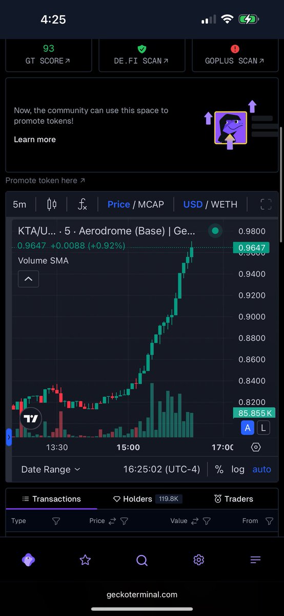 Crazy pump on $kta today after some Circle speculations were released….