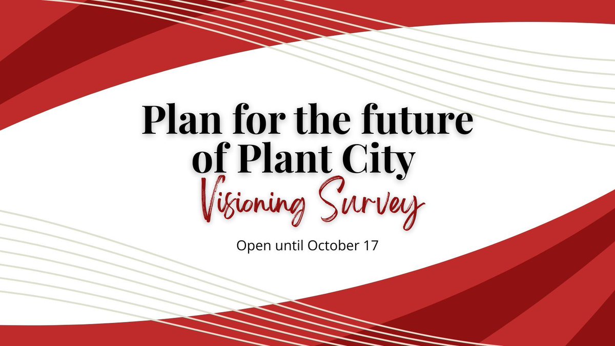 Help draw the future of Plant City! Take a few minutes to complete the Visioning Survey and shape what’s ahead.

English Survey: surveymonkey.com/r/53RV3DZ
Spanish Survey: es.surveymonkey.com/r/5BLJMSG