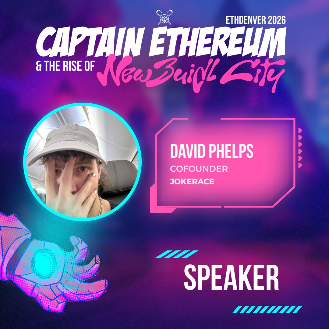 We’re excited to announce <a href="/divine_economy/">david phelps</a>, Co-Founder of <a href="/jokerace_io/">JokeRace</a>, as a speaker for ETHDenver 2026! 🎤

In New BUIDL City, leaders like David help show there’s somETHing for everyone to build and explore.