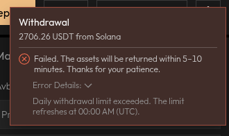 billypomma's tweet photo. @Aster_DEX why I'm not able to withdraw my own funds from the DEX? I just deposited it. https://t.co/unRzS7oNqO