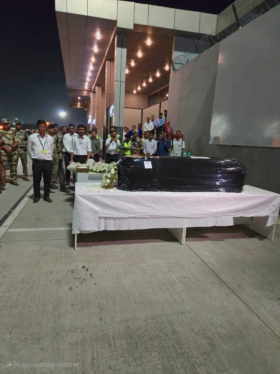 "Bid farewell to our dearest Zubeen at Delhi airport. Hard to believe he's gone - feels like a dream. Your music makes you immortal, Zubeen. Forever in our hearts.