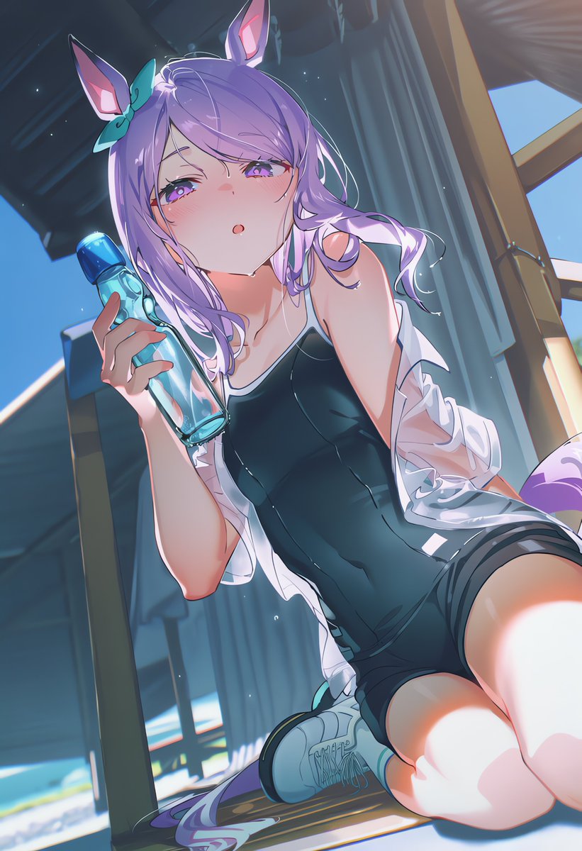 tanabejyuukou_9's tweet photo. ラムネ飲も　メジロマックイーン Mejiro McQueen https://t.co/zny5Wo3WeR