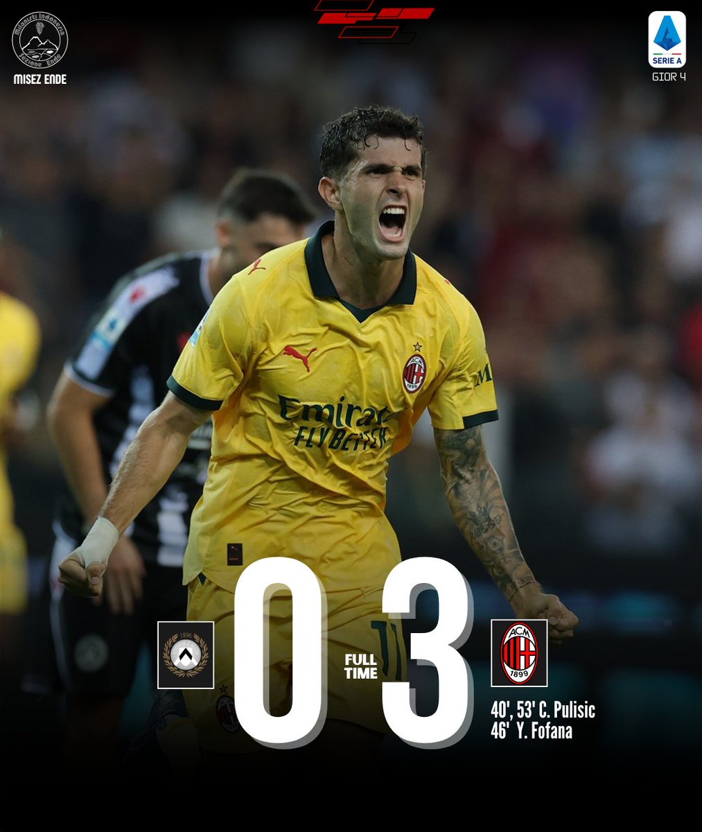 Hasil yang membuat hati riang gembira #forzamilan #UdineseMilan #3points