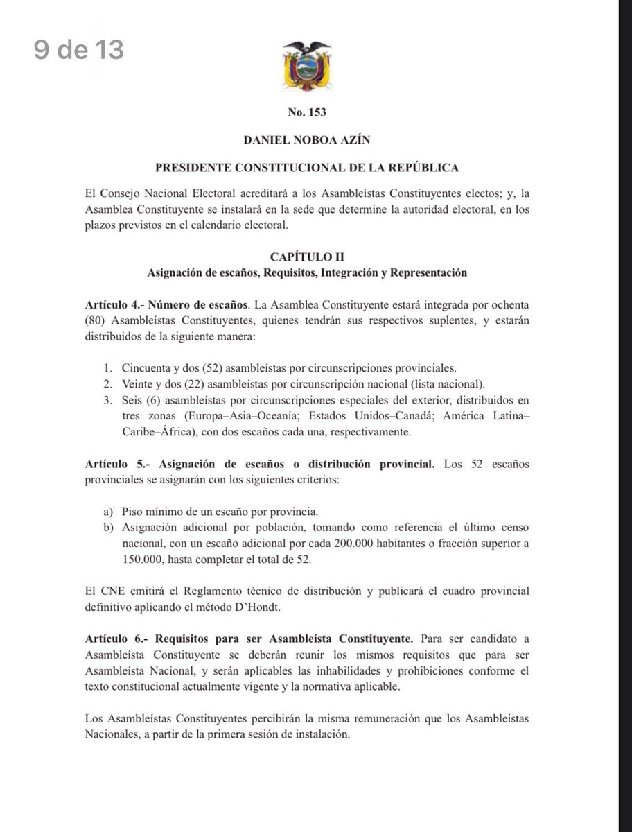 Y el Gobierno insiste. Pese a que el <a href="/cnegobec/">cnegobec</a> ya se pronunció sobre la necesidad de dictamen de la <a href="/CorteConstEcu/">Corte Constitucional</a> para la #AsambleaConstituyente, el Presidente #DanielNoboa parece no entender. Esperemos que el #CNE se mantenga firme en la defensa del estado de derecho.