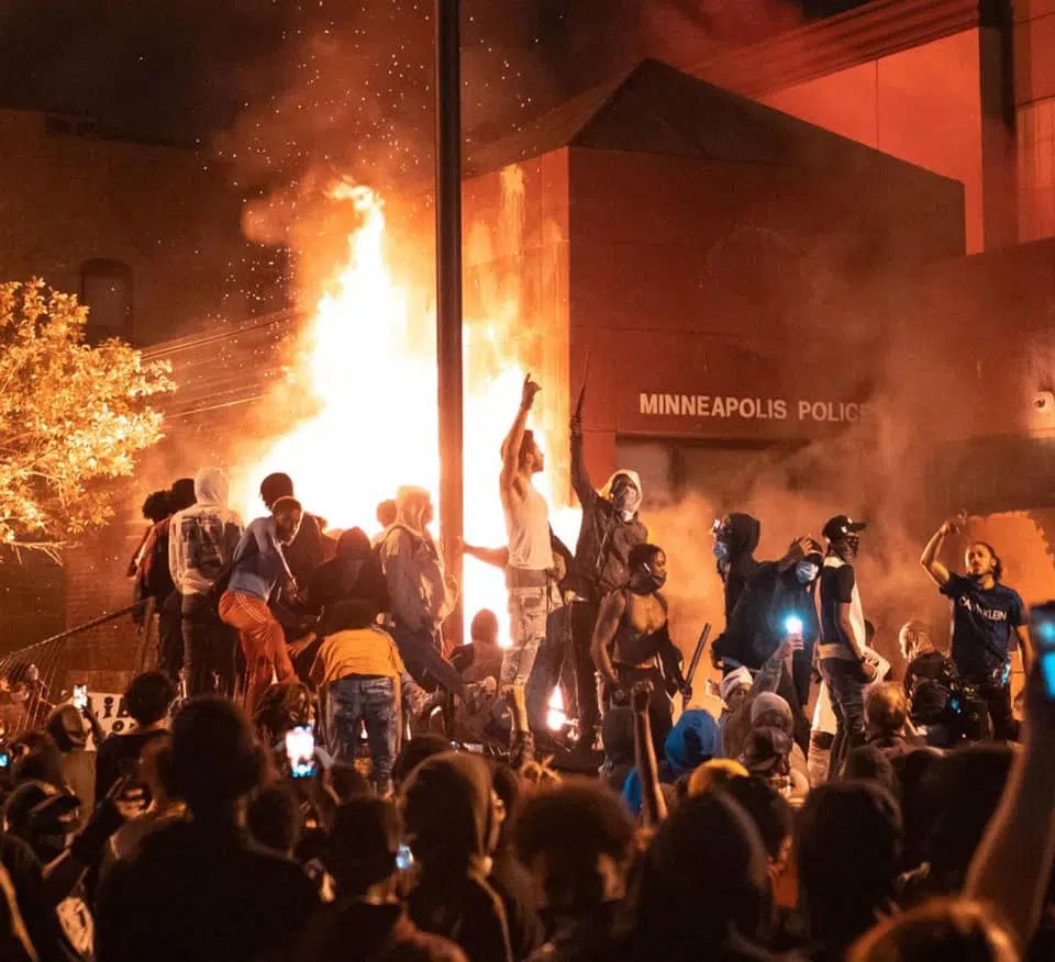 The "mainly peaceful" protests that attracted "bi-partisan support" where neighborhood watches had to transform into armed militias to protect their homes from looters.

Just a warm-hearted, unifying celebration of a life taken too soon.